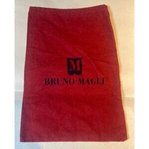 Bruno Magli Red Drawstring Dust Bag Logo For Shoe or Accessory Storage